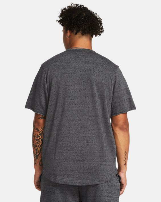 Men's UA Rival Terry Colorblock Short Sleeve in Gray image number 1